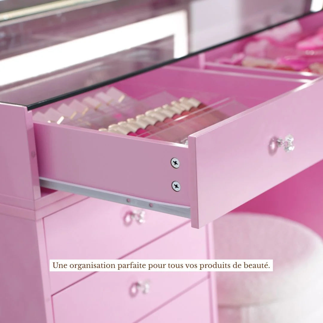 Pink vanity